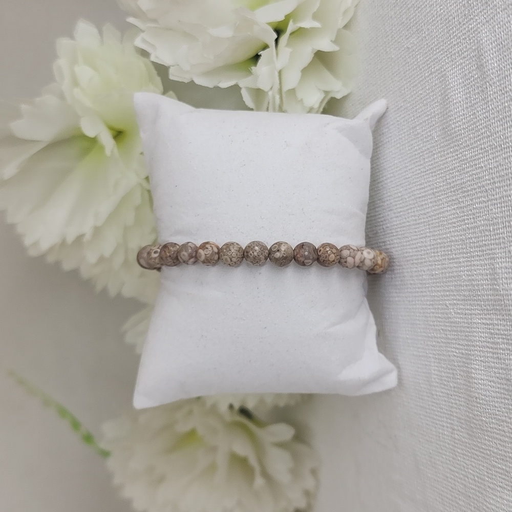 (6)Handmade pislite beaded bracelet